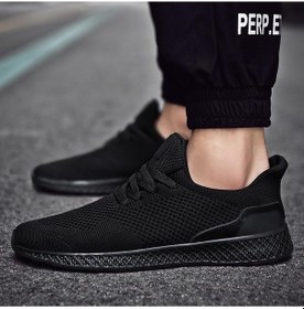 Resim Siyah Büyük Beden Ultralight Uçan Dokuma Günlük Erkek Spor Sandalet 39-46 Siyah 
