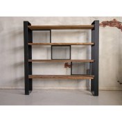 Resim Deryawood Masif Ahşap Kitaplık30X120 