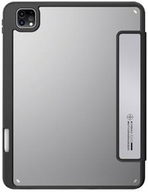 Resim İpad Pro 11 2024 - Pro 11 2025 M5 ile Uyumlu Kılıf SkinArma Holografik Tasarımlı Arkası Şeffaf Magnetik Kira Kobai Kılıf Gümüş 