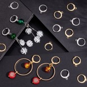 Resim 100 adet 13mm Fransız Moda Metal Küpe Kancaları, DIY Takı Yapım Malzemeleri, Paslanmaz Çelik ve Altın Tonu, Bohem Tarzı 