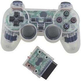 Resim Beyaz-kablosuz Gamepad Sony Ps2 Denetleyicisi İçin Playstation 2 Konsolu Joystick Çift Titreşim Şok Joypad Kablosuz Controle 