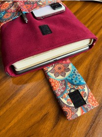 Resim AKSESUARSEPETİ El Yapımı Etnik Desenli Cepli Kılıf Çanta, Tablet Kılıfı, Kitap Kılıfı, Organizer Çanta, 