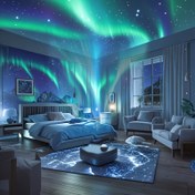 Resim 1 adet YETHKE Aurora Borealis LED Işık, Uzaktan Kumanda ile - USB Güçlü, Ayarlanabilir İç Mekan Dekoratif Işık, Yatak Odası, Oturma Odası, Festivaller ve Partiler için, Şarj Edilebilir Bataryaya İhtiyacınız Yok, Şenlikli Aydınlatma, Uzaktan Kumandalı İşletim 