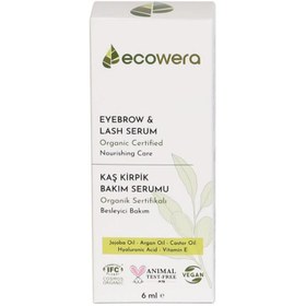 Resim Ecowera organik kaş kirpik serumu 6ml 
