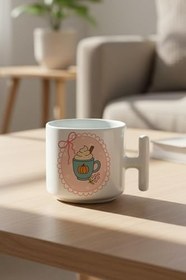 Resim Sonbahar Temalı Pumpkin Spice Latte Baskılı Hediyelik T Kulplu Latte Fincanı Kupa Bardak, QB1L8168 
