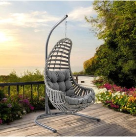 Resim Capri Swing Datça Bahçe Salıncağı | Tek Kişilik | Rattan Salıncak 