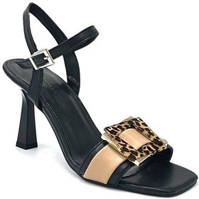 Resim Kindep London&london Kiki Topuklu Kadın Sandalet Siyah Siyah 