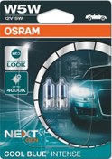 Resim Osram Cool Blue Intense Next Gen W5W Ampul 4000K 12V 5W 2 Ad... 