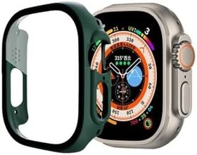 Resim Gpack Apple Watch Ultra 49mm ile Uyumlu Ekran Koruyucu, Full Glue, Sert, Koyu Yeşil 