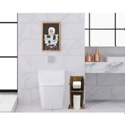 Resim Bk Home Doğal Masif Ahşap Tuvalet Kağıtlığı Ve Dekoratif Retro Ah (551052214) Bk