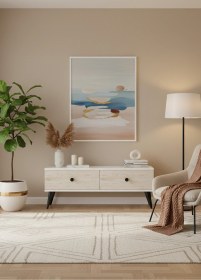 Resim Tsa1202bt - Mona Tv Stand Beyaz-traverten 120cm Beyaz 