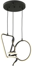 Resim Karışık/Sarkıt Avize / 80x30 cm/Antrasit Gövde / 3 Renk Işık 