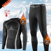 Resim Erkek Kış Sıcak Fleece Astarlı Kayak Kombini - 2 Parça Atletik Set, Uzun Kollu Üst ve Tayt, Nefes Alabilir Nem Çekmez Kumaş, Koşu, Spor Salonu, Kayak, Basketbol, Golf için Dar Kesim, Tüm Mevsim Açık Hava Sporları ve Rahat Giyim, Kış Spor Giyim, Şık Spor Tasarımı, Rahat Uygunluk, Spor Salonu Egzersiz Giysileri, Spor Görünümü, Dayanıklı Spor Giyim, Egzersiz Taytı, Fitness Tutkunları, Koşu Ekipmanı, Spor Stili, Esnek Malzeme, Aktif Giyim Altı, Spor Salonu Kullanıcıları 