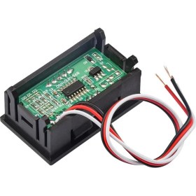 Resim 0.56 Inç 0-30V 3 Kablolu LED Dijital Mavi Göstergeli Voltmetre 