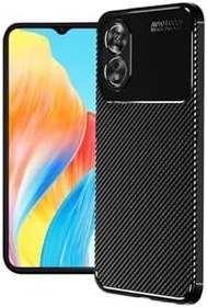 Resim Zipax Oppo A38 İle Uyumlu Kılıf Karbon Görünümlü Silikon Azn Siyah 