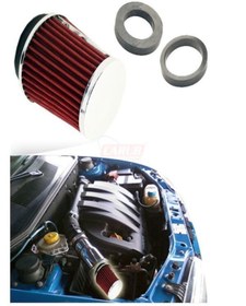 Resim EFGARAGE Performans Ve Ses Arttırıcı Açık Hava Filtresi +6 Hp Kapalı Tip Kırmızı Aparatlı 