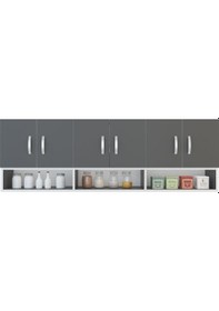 Resim Kenzlife hazır mutfak vice gri 060*180*22 mutfak banyo dolabı kapaklı raflı 