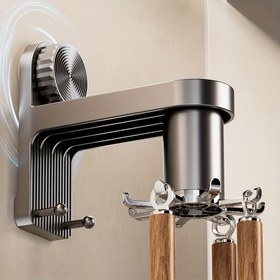 Resim 1 Paket 360° Dönebilen Duvar Askısı - Matkap Gerektirmeyen Yapışkan Montaj, Cilalı Yüzeyli Ayarlanabilir Vantuzlu, Mutfak, Banyo ve Ev Organizasyonu için Dayanıklı Plastik Çok Amaçlı Kanca (Yer Tasarrufu Sağlayan Depolama Çözümü), Banyo İçin Şık Görünüm, Şık Organizer, Sağlam Yapı, Küçük Alanlar İçin Kullanım, Pratik Kancalar 