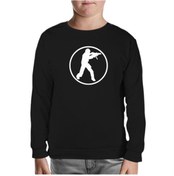 Resim Counter Strike - Cs Soldier Siyah Çocuk Sweatshirt 