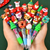 Resim 20'li Paket Şenlikli Mini Noel Kalemleri - Bükülebilir, Plastik, Orta Uçlu, Yumuşak Silikon Kavramalı Oval Şekilli, Ofis ve Tatil Hediyeleri İçin Çeşitli Renkli Tasarımlar 