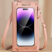 Resim Yeni Şık Kadın Dokunmatik Ekran Telefon Çantası, Büyük Kapasiteli Çok Fonksiyonlu Çapraz Vücut Çantası. 