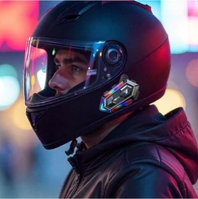 Resim River World Motorsiklet Kaskı İçin Bluetooth Kask Kulaklığı Uzun Ömürlü Suya Dayanıklı Batarya 