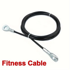 Resim Ağır Hizmet 248.92 cm Spor Kablo Tel Yedek Parça - Siyah Çelik Yapı, Fitness Makineleri, Ev Spor Salonu Ağırlık Kaldırma Kule Sistemi, Dayanıklı ve Esnek Tasarım, Spor Aksesuarları, Ağırlık Kaldırma Aksesuarı, Şık Metalik Kaplama, Güçlü Yapı 