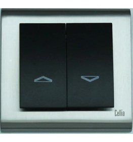 Resim Makel Cellia Jaluzi Anahtar Siyah Kapak Saten Çerçeve 