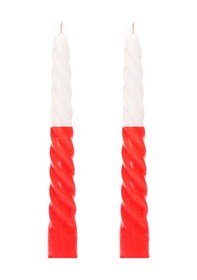 Resim 2Lİ DEGRADE KIRMIZI BURGULU ŞAMDAN MUM 