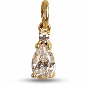 Resim Gümüş Nisan Ayı Doğum Taşı Kolye Ucu /Diamond 