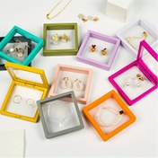 Resim 10'lu Paket 3D Yüzen Takı Gösteri Kutuları - Kolyeler, Bilezikler, Yüzükler, Küpeler ve İğneler için Elastik Filmli Toz Geçirmez Şeffaf Plastik Saklama Kutuları - Perakende ve Kişisel Kullanım İçin Mükemmel, Çeşitli Renkler (Yeşil, Sarı, Turuncu, Pembe, Mor), Hediye Paketi | Canlı Tasarım | Net Görünürlük, Mücevher Düzenleyici Depolama 