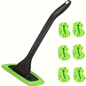 Resim 1pc/set, Araba Cam Temizlik Seti - Yıkanabilir Ultra İnce Mikrofiber Bez, Dayanıklı Plastik, Araba Temizlik Aksesuarları, Pilsiz 