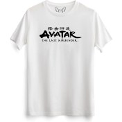Resim Avatar The Last Airbender Anime Baskılı Beyaz Tshirt 