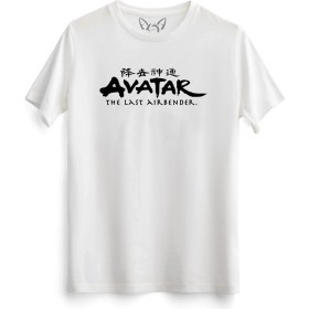 Resim Avatar The Last Airbender Anime Baskılı Beyaz Tshirt 