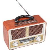 Resim Meier M-112bt Nostaljik Ahşap Retro Radyo Bluetooth Fm Sd Aux Usb 