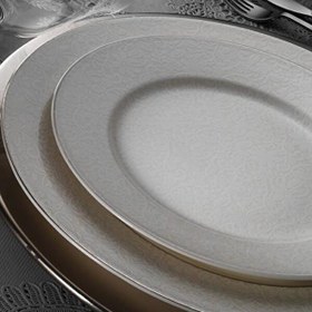Resim Kütahya Porselen Bone Kalipso 62 Parça Yemek Takımı 1077120 Platin 