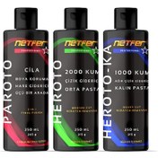 Resim Netfer 3'lü Orta Kalın Pasta Cila Set - 3x250 Ml 
