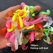 Resim 100 adet Yumuşak Yem Balıkçılık Yemleri - Dönen Kuyrukları ile Canlı Renkli Yemler, 5.0cm Uzunlukta, PVC Malzeme, Tuzlu ve Tatlı Su Balıkçılığı için İdeal, Dinamik Yüzme Eylemi, Şükran Günü, Cadılar Bayramı, Babalar Günü ve Öğretmenler Günü Hediyeleri için Mükemmel, Balıkçılık Yemleri, Dinamik Yüzme Eylemi, Canlı Renkli Yem Tasarımı, Dayanıklı Balıkçılık Ekipmanı 