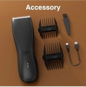 Resim Dashanshop Siyah Elektrikli Saç Makinesi Kablosuz Seramik Başlıklı Düşük Gürültülü Erkekler İçin Tıraş Makinesi Hediyelik 