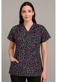 Resim Yarasa Kol Desenli Tek Üst - 5013 Siyah Kelebek 5013 Siyah Kelebek 