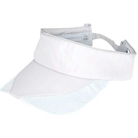 Resim Tezzgelsin Unisex Mikro Kumaş Fermuarlı Sporcu Koşu Tenis Şapkası Vizör Şapka Beyaz 