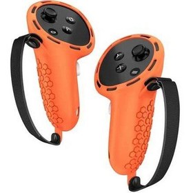 Resim Pazly Meta Quest 3 Vr Kolu Kılıfı - Silikon Kaymaz Turuncu, 1 Çift Turuncu 
