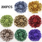 Resim 200 adet Sekizgen Mühürleme Balmumu Boncukları - Canlı Renkler (Mavi, Yeşil, Sarı, Turuncu, Kırmızı, Mor, Kahverengi, Siyah) DIY El İşleri, Hediye Paketleme, Scrapbooking ve Parti Davetiyeleri için - Damga Mühürleri ve Zarf Mühürleme için Mükemmel, Hediye Paketleme Malzemeleri | Canlı Balmumu Boncukları | EVA Balmumu Boncukları, Balmumu Mühür Damgası 