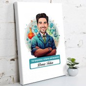 Resim Karikatürlü En Başarılı Erkek Kimya Mühendisi Kanvas Tablo 