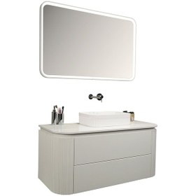 Resim Kobos Gloria 100 Cm Banyo Dolabı Seti Bianco Beyaz 