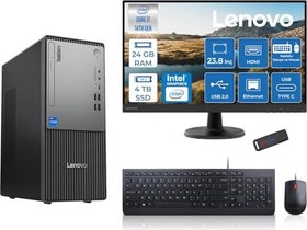 Resim Lenovo Thinkcentre Neo 50T Gen5 Intel Core I7 14700 24GB Ddr5 4tb SSD 23.8 Inç Monitör Freedos Intel UHD 770 Masaüstü Bilgisayar 2412UAS0GL00F10 + Zetta Flash Bellek 