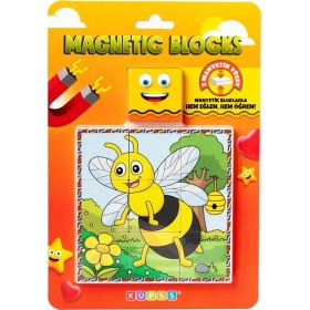 Resim Hype Store Manyetik Blok Çift Taraflı 9 Parçalı Mıknatıslı Arı-Kelebek Puzzle - 2 Görsel Yapboz 