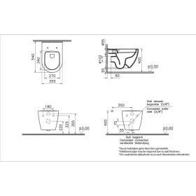 Resim VitrA S60 Asma Klozet Smoothflush Mat Siyah 7510B083-0090 