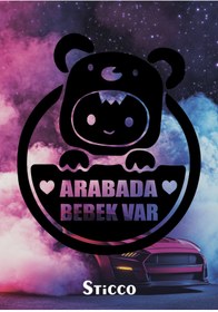 Resim Sticco Arabada Bebek Var Araba Cam Sticker 24x28cm 
