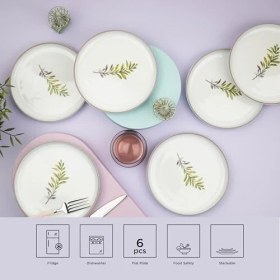 Resim Porselen 6 Kişilik 19 cm Pasta Takımı 